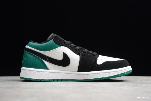 One Kick Low Air White Green 1 553558-113 Mystic Black Jordan 0714